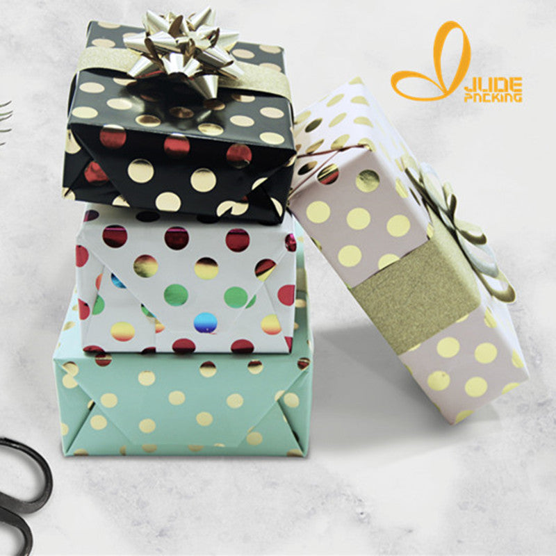 Gilding Polka Dot Gift Wrap Paper Christmas Gift Packaging