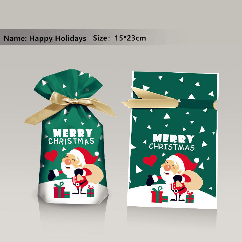 Christmas Gift Ribbon Drawstring Wrap Candy Bag