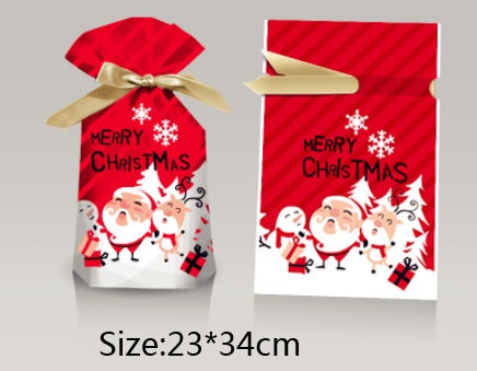 Christmas Gift Ribbon Drawstring Wrap Candy Bag