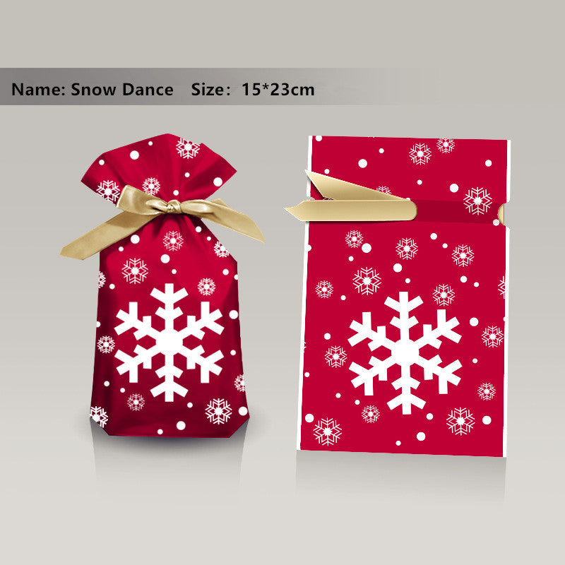 Christmas Gift Ribbon Drawstring Wrap Candy Bag