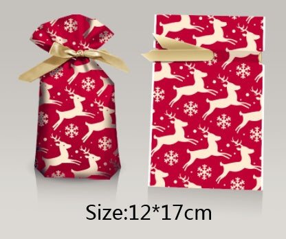 Christmas Gift Ribbon Drawstring Wrap Candy Bag