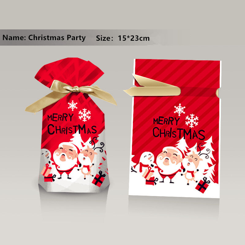 Christmas Gift Ribbon Drawstring Wrap Candy Bag