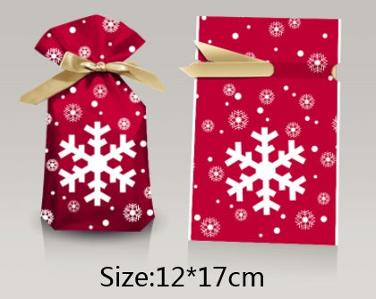 Christmas Gift Ribbon Drawstring Wrap Candy Bag